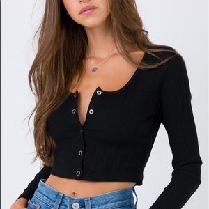 Princess Polly black long sleeve top